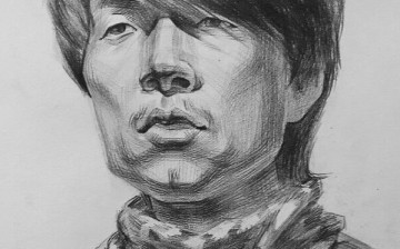 男青年头像素描临摹